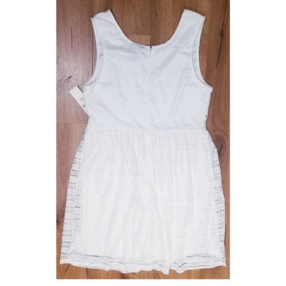 NWT George White Eyelet Lined Sundress Zip Center Back Mini Length SZ XL (16/18) - Picture 5 of 8